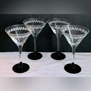 Disney Parks Mickey Mouse Martini Glasses - set of 4